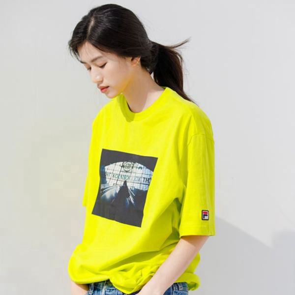 Fila T-Shirt Dam Gula - Artist Graphic S/S,36179-MSUE